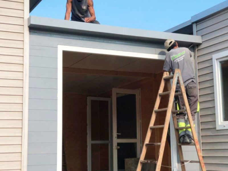 Ensamblaje de casas modulares en Valladolid